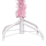 Vidaxl kunstkerstboom met verlichting en kerstballen 180 cm pvc roze
