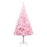 VidaXL Kunstkerstboom met verlichting en kerstballen 240 cm PVC roze