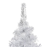 VidaXL Kunstkerstboom met verlichting en kerstballen 150 cm PET zilver