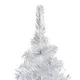 VidaXL Kunstkerstboom met verlichting en kerstballen 210 cm PET zilver
