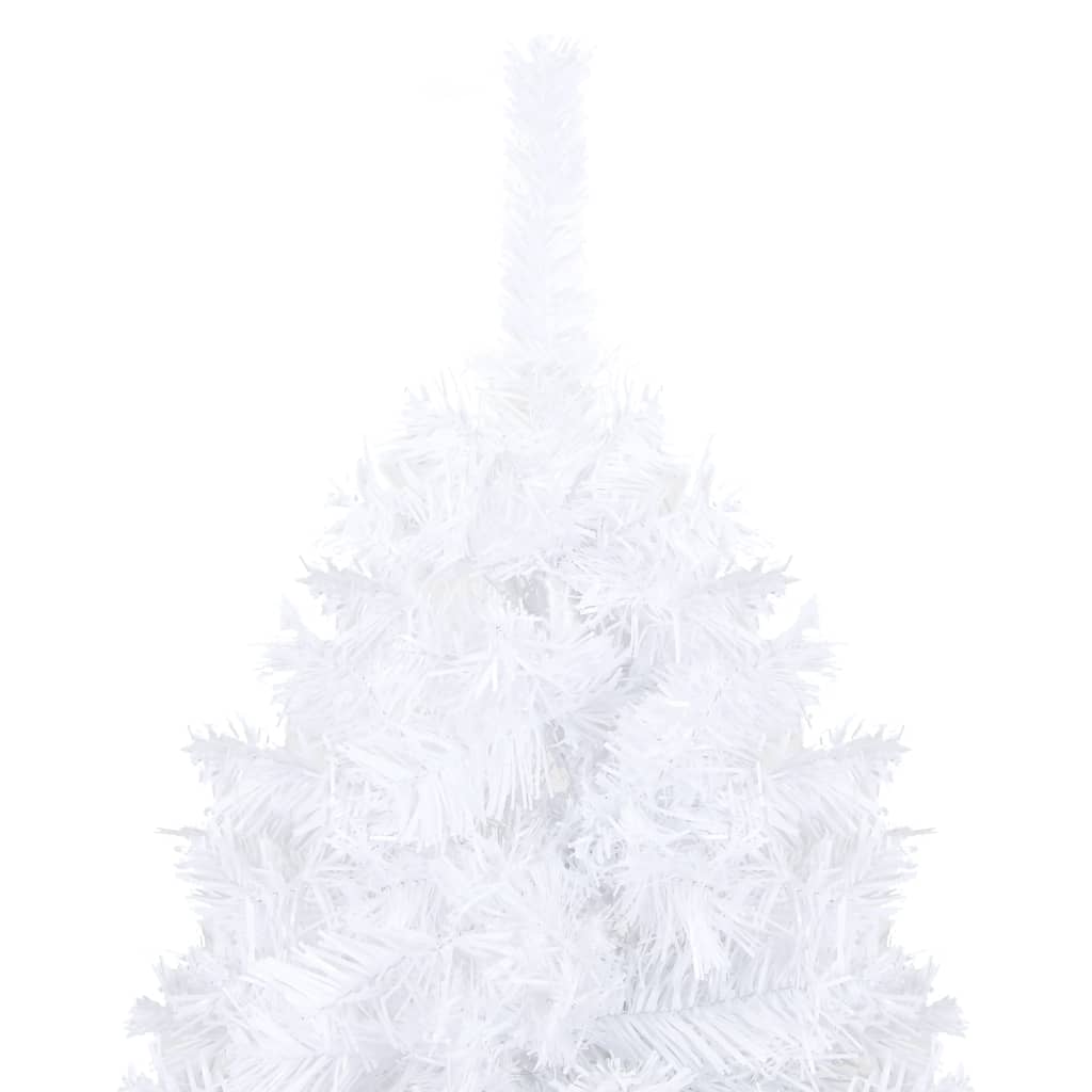 VidaXL Kunstkerstboom met verlichting en kerstballen 180 cm PVC wit