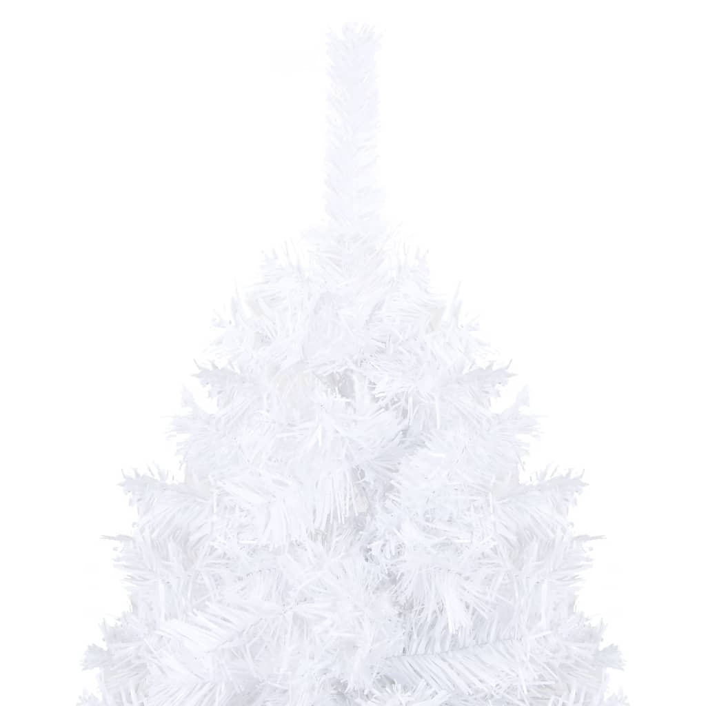 VidaXL Kunstkerstboom met verlichting en kerstballen 240 cm wit