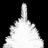 VidaXL Kunstkerstboom met verlichting en kerstballen 210 cm PVC wit