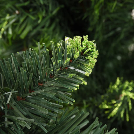VidaXL Kunstkerstboom met verlichting en kerstballen 210 cm groen