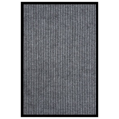 Vidaxl deurmat 80x120 cm gestreept grijs