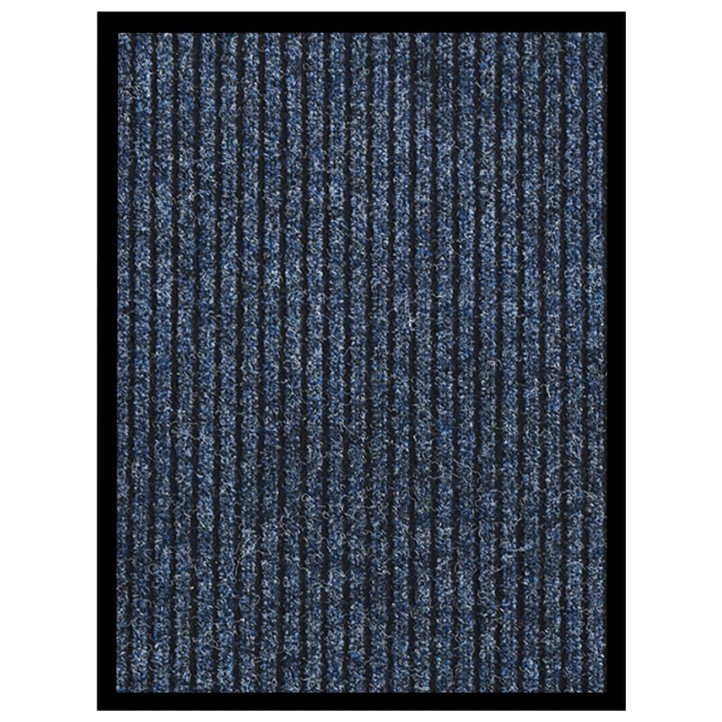 Vidaxl deurmat 40x60 cm gestreept blauw