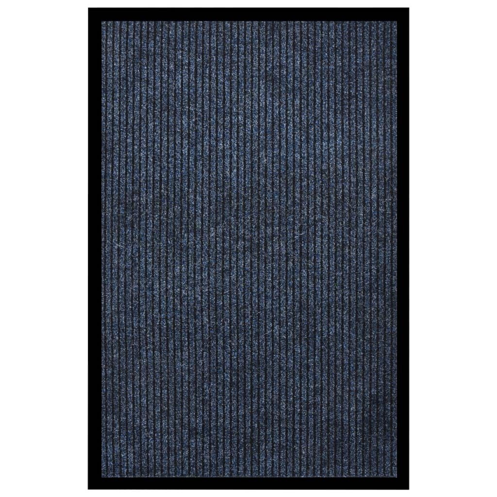 VidaXL Deurmat 80x120 cm gestreept blauw