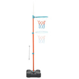 VidaXL Basketbalset draagbaar verstelbaar 109-141 cm