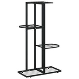 Vidaxl bloemenstandaard met 4 lagen 43x22x76 cm metaal zwart