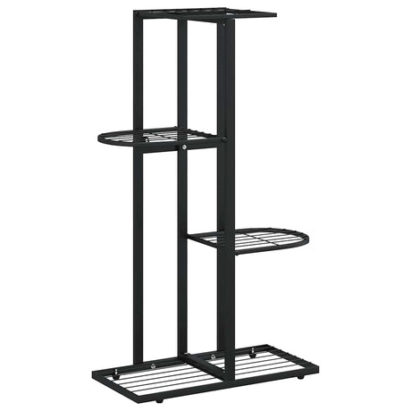 Vidaxl bloemenstandaard met 4 lagen 43x22x76 cm metaal zwart