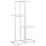 Vidaxl bloemenstandaard met 4 lagen 43x22x76 cm metaal wit