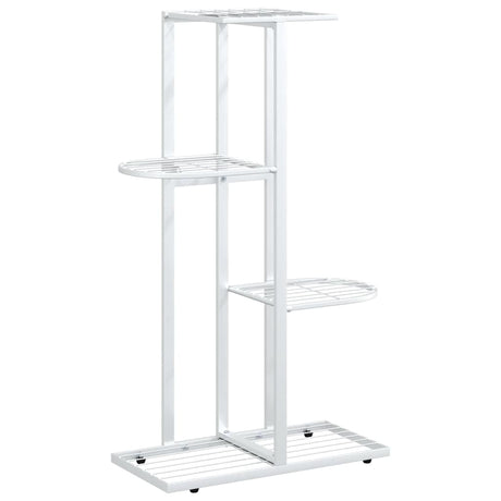 Vidaxl bloemenstandaard met 4 lagen 43x22x76 cm metaal wit