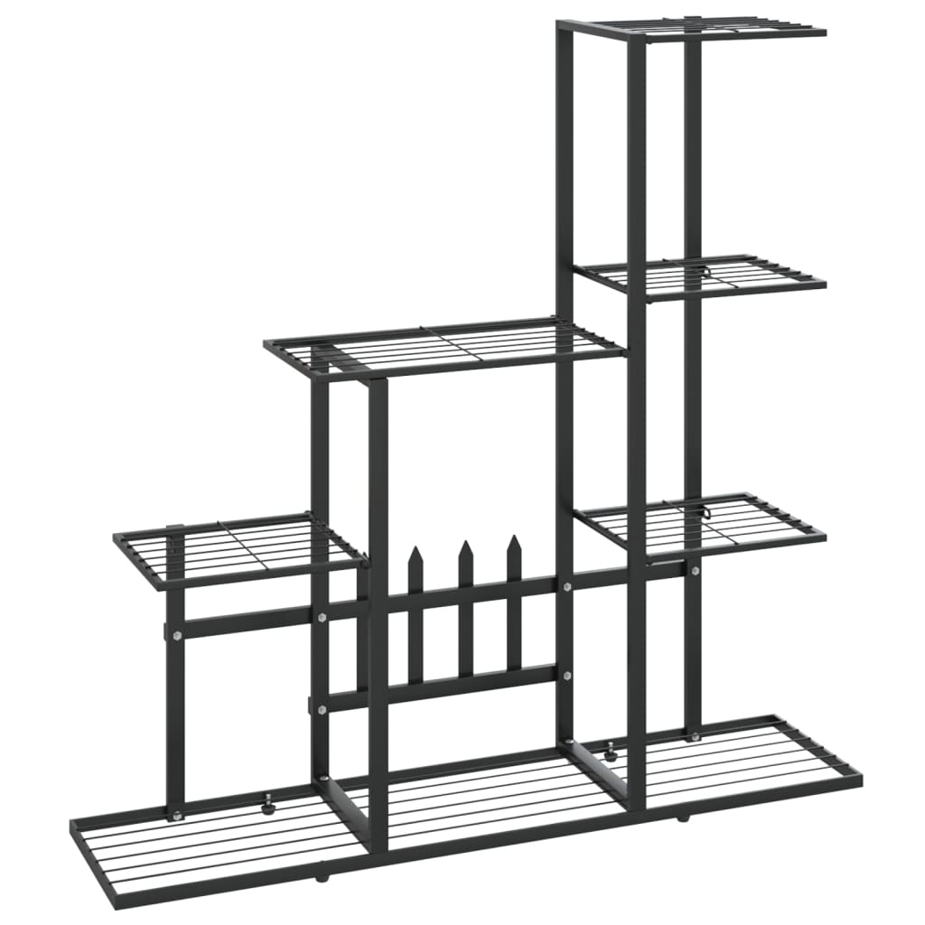 Vidaxl bloemenstandaard 94,5x25x88 cm metaal zwart