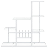 VidaXL Bloemenstandaard 94,5x25x88 cm metaal wit