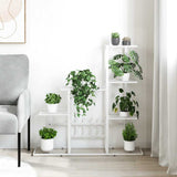 Vidaxl bloemenstandaard 94,5x25x88 cm metaal wit