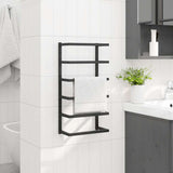 Vidaxl handdoekenrek 24x12x48 cm staal zwart