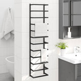 Vidaxl handdoekenrek 24x12x96 cm staal zwart