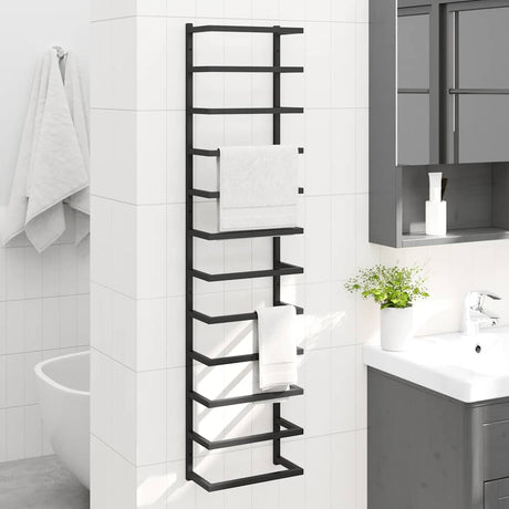 Vidaxl handdoekenrek 24x12x96 cm staal zwart