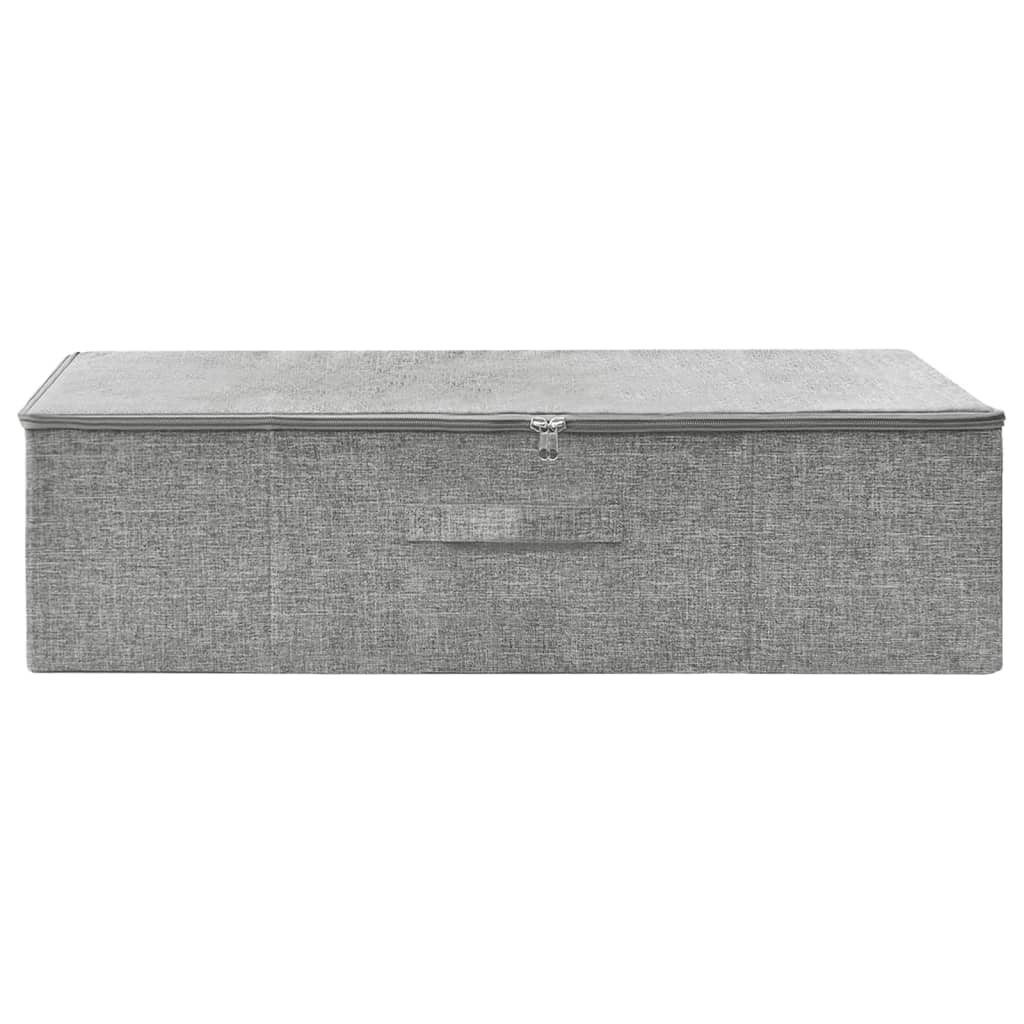 Vidaxl opbergbox 70x40x18 cm stof grijs