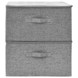 Vidaxl opbergboxen 2 st 43x34x23 cm stof grijs