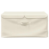 Vidaxl opbergboxen 2 st 50x30x25 cm stof crèmekleurig