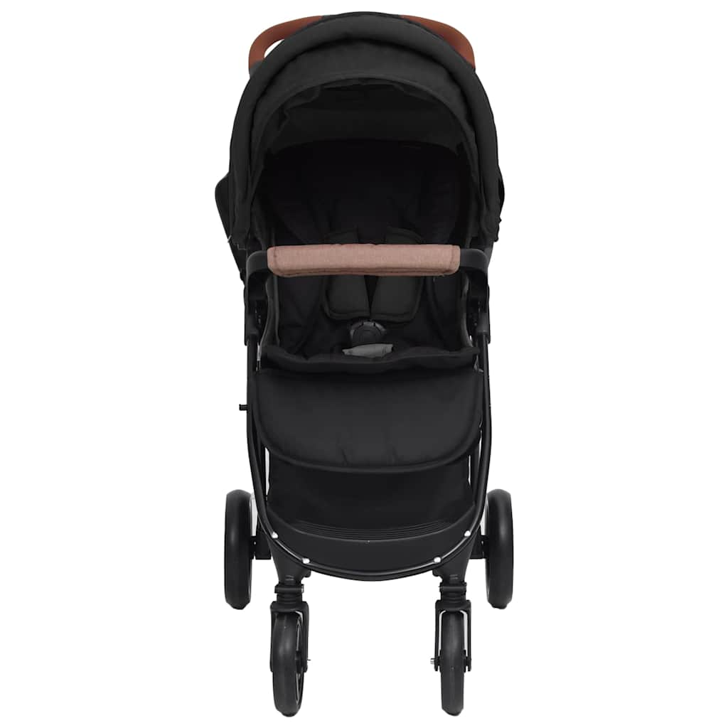 Vidaxl kinderwagen 2-in-1 staal antracietkleurig