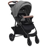 Vidaxl kinderwagen 3-in-1 staal lichtgrijs