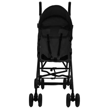 Vidaxl kinderbuggy staal antracietkleurig en zwart