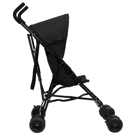 Vidaxl kinderbuggy staal antracietkleurig en zwart