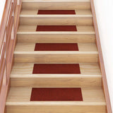 Vidaxl trapmatten zelfklevend 15 stuks 60x25 cm bordeaux rood rechthoekig