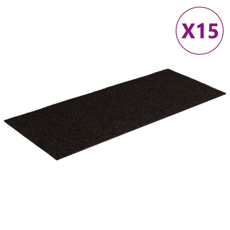 VidaXL 15 st Trapmatten zelfklevend rechthoekig 60x25 cm donkerbruin