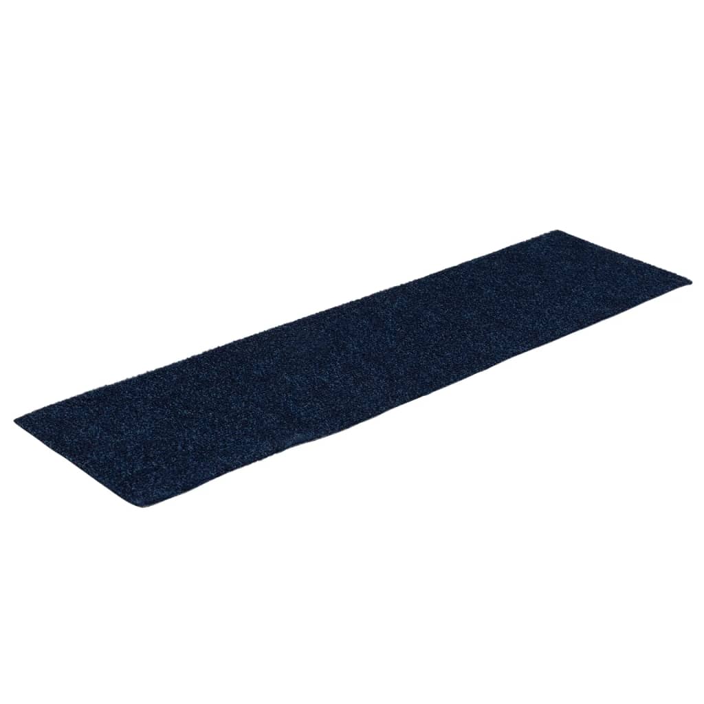 Vidaxl 15 st trapmatten zelfklevend rechthoekig 76x20 cm blauw