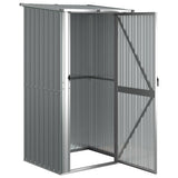 VidaXL Tuinschuur 118,5x97x209,5 cm gegalvaniseerd staal grijs