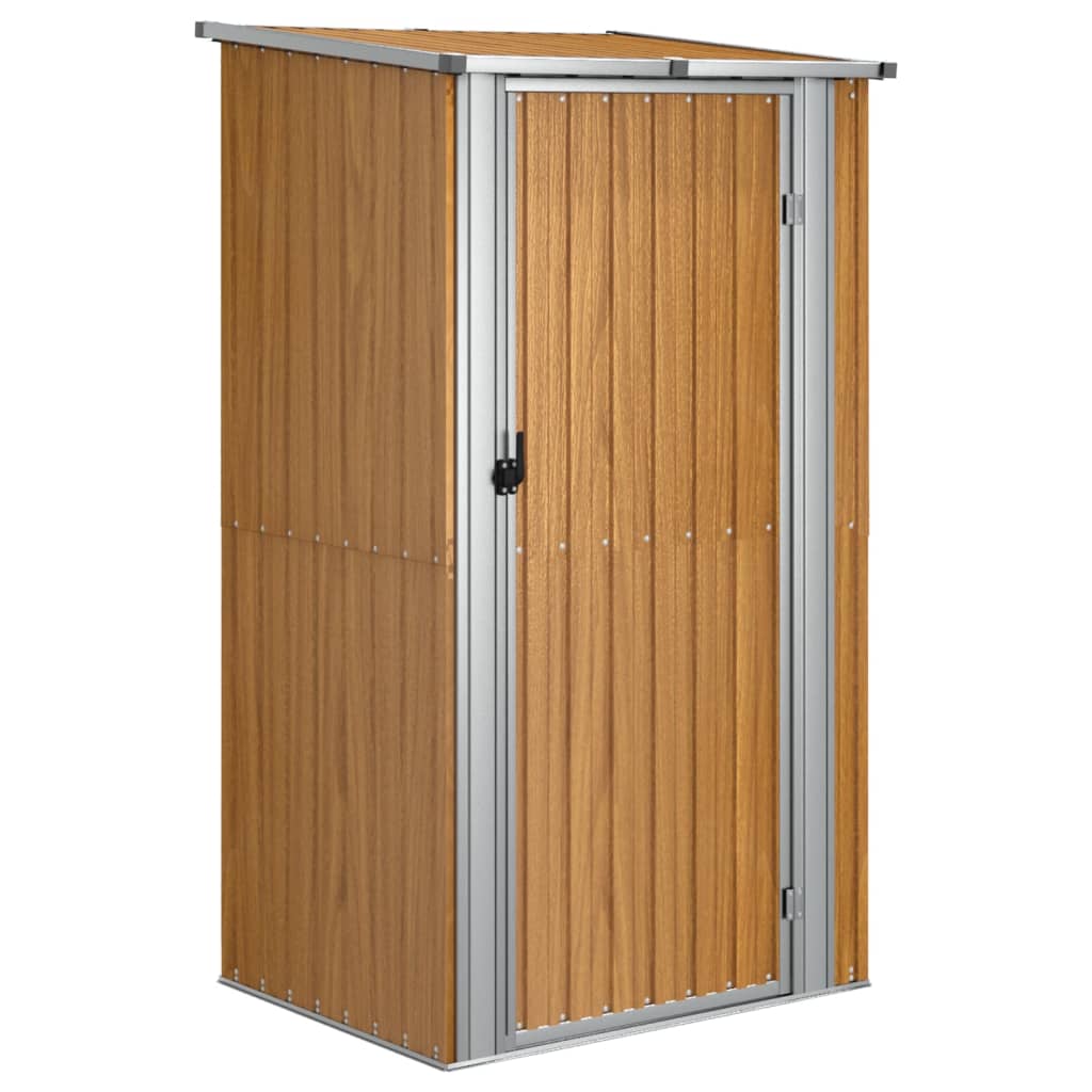 VidaXL Tuinschuur 118,5x97x209,5 cm gegalvaniseerd staal bruin