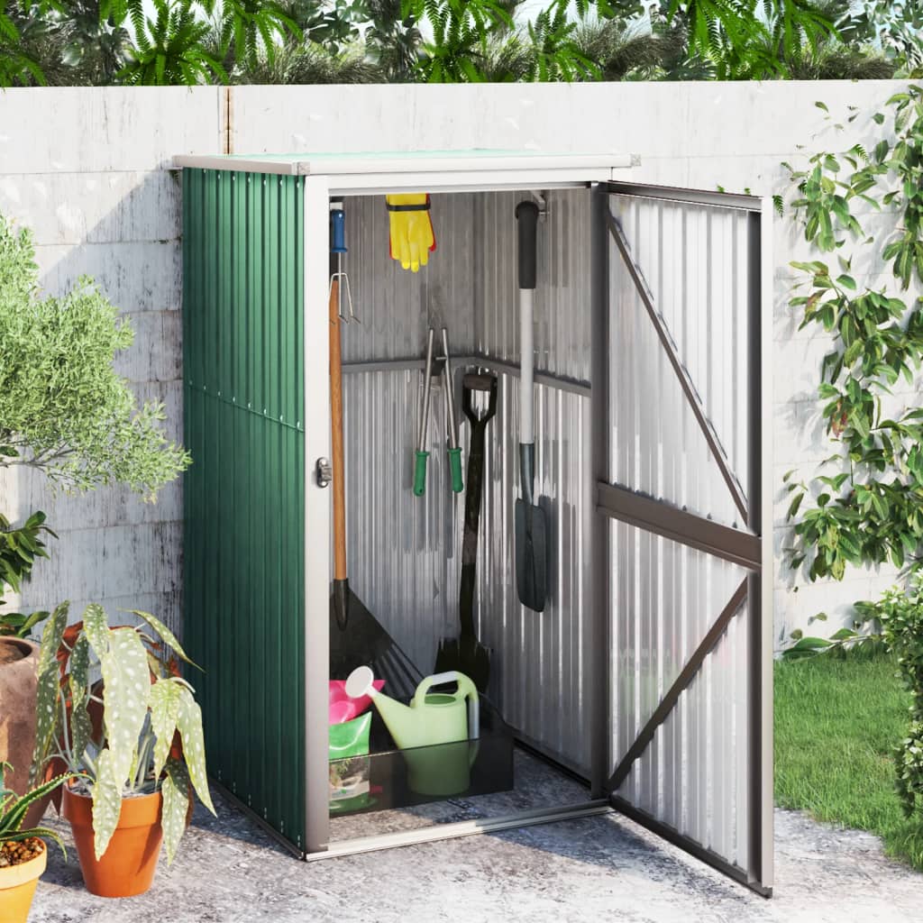 Vidaxl tuinschuur 88x89x161 cm gegalvaniseerd staal groen