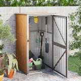 Vidaxl tuinschuur 88x89x161 cm gegalvaniseerd staal bruin