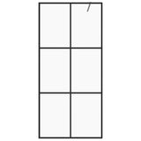 VidaXL Inloopdouchewand 80x195 cm ESG-glas transparant en zwart