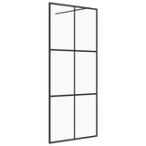 Vidaxl inloopdouchewand 90x195 cm esg-glas transparant en zwart