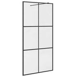 Vidaxl inloopdouchewand 100x195 cm esg-glas transparant en zwart