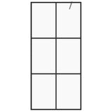 Vidaxl inloopdouchewand 100x195 cm esg-glas transparant en zwart