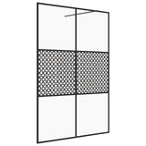 VidaXL Inloopdouchewand 140x195 cm ESG-glas transparant en zwart