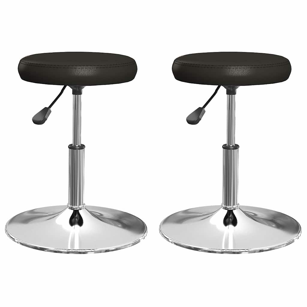 Vidaxl eetkamerstoelen 2 st kunstleer zwart