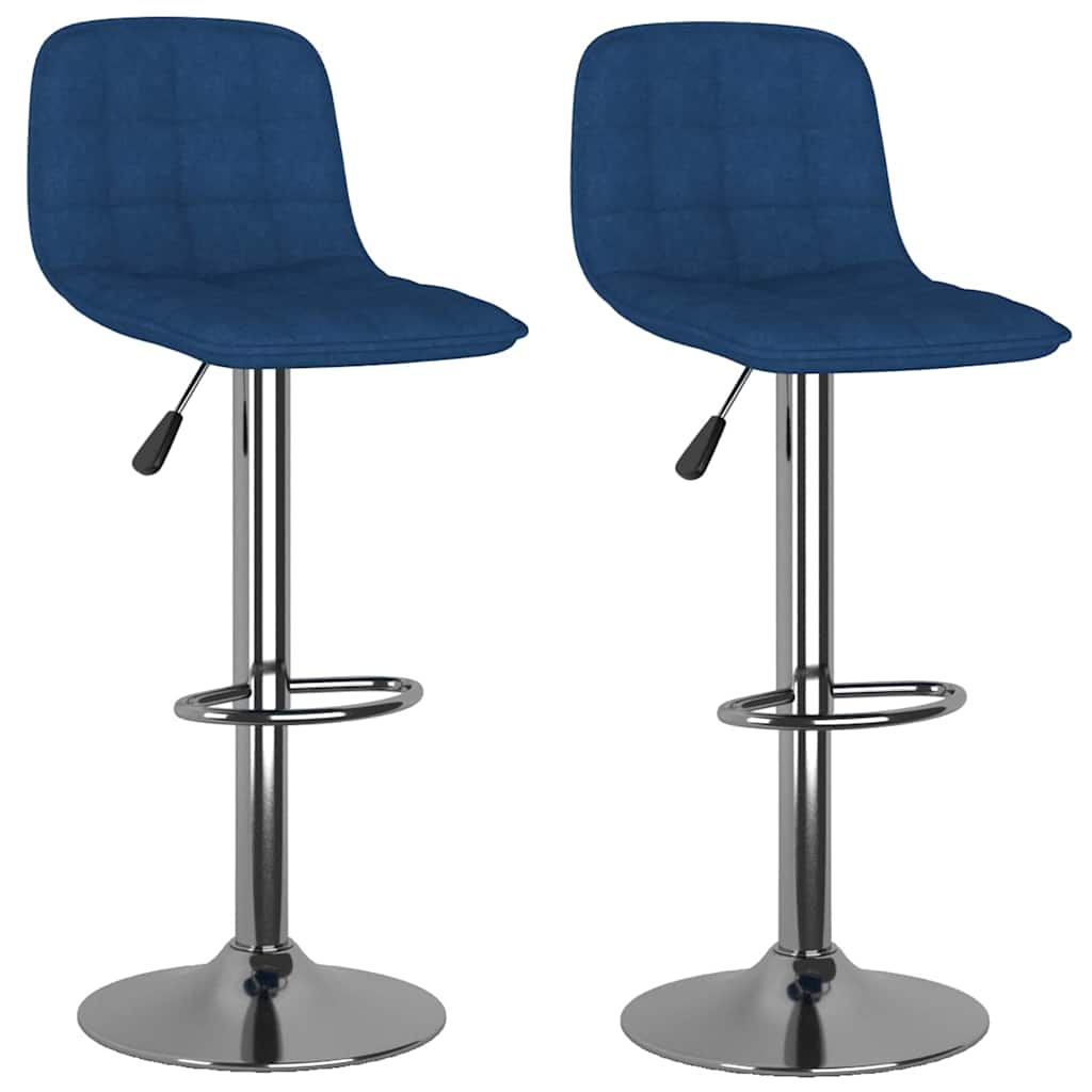 Vidaxl barkrukken 2 st stof blauw