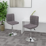 Vidaxl eetkamerstoelen draaibaar 2 st stof taupe