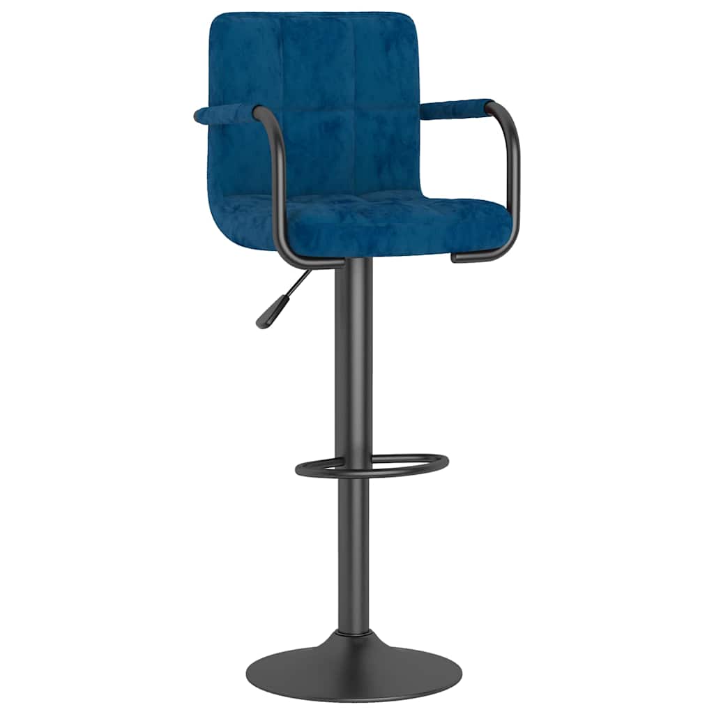 Vidaxl barkruk fluweel blauw