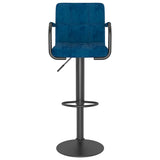 Vidaxl barkruk fluweel blauw