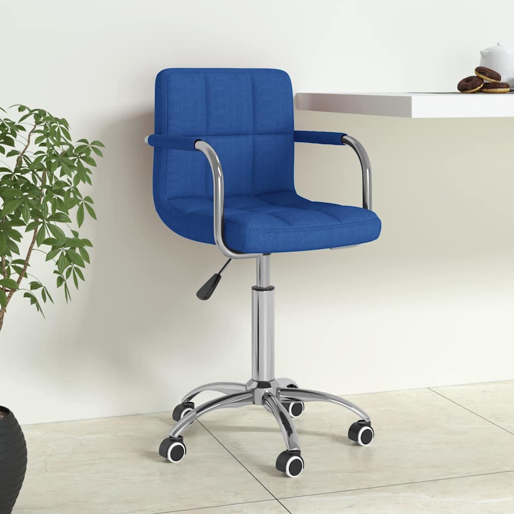 Vidaxl kantoorstoel draaibaar stof blauw