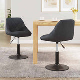 Vidaxl eetkamerstoelen draaibaar 2 st fluweel donkergrijs