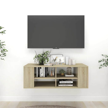 Vidaxl tv-wandmeubel 102x35x35 cm bewerkt hout sonoma eikenkleurig