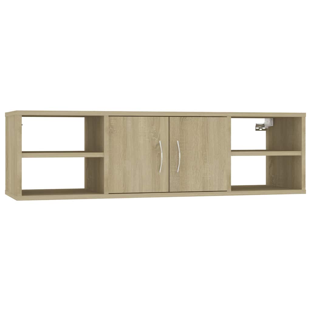 Vidaxl wandschap 102x30x29 cm bewerkt hout sonoma eikenkleurig
